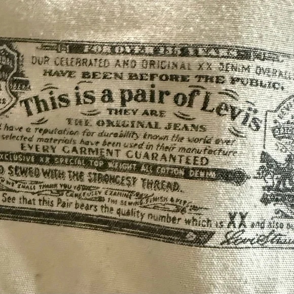 Levi's Original 501 Straight Leg Button-Fly Jeans XX Strong Denim Mens 42x30(28) - Picture 8 of 8